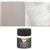 Blattgold-Blattsilber 10 Fogli Foglio di Vero Argento Puro 5 x 5 cm + 1 x Emulsione di Colla Fluido 50 ml