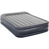 Intex 64126NP - Materasso Essential Rest Matrimoniale, con Pompa Elettrica Incorporata, PVC, Grigio, 152x203x46 cm