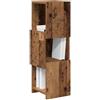 vidaXL Mobile angolare Legno vecchio 25,5x25x80cm Legno multistrato, Salotto Moderno, Mobile Angolare Retangolare, Design Minimalista, Arredamento Salvaspazio, Resistente e Funzionale