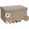 Laleni panca contenitore grande - panca camera da letto 76x38 cm - cassapanca contenitore da interno - panche contenitori - panca da interno - panca contenitore camera da letto - pouf marrone talpa
