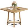 Tribesigns Moderno tavolo da pranzo quadrato da cucina per piccoli spazi, perfetto per 2-4 persone, stile medio century, moderno per cucina e sala da pranzo, marrone e nero