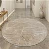 CARPETIA Tappeto moderno dal Design di Rami astratto | easy care | beige marrone, 200 cm Rotondo