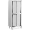 Royal Catering Armadietto da cucina 800 x 500 x 1800 mm, in acciaio inox, colore: grigio/argento