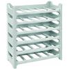 MA MAISON Set Cantinetta Vino Portabottiglie - in Plastica, Eleganti, Impilabili, Lavabile, Modulare, Organizzare e Valorizzare la Tua Collezione, Soluzioni Pratiche, Decorative - (6, Verde Chiaro)