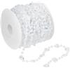 BENECREAT Catena di Perline di Cristallo Trasparente da 49.2 piede/15 m, Catena di Perline Acriliche A Forma di Cuore per Decorazioni Fai da Te per Feste di Matrimonio (Colorate)