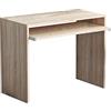 Cosma Scrivania di 90x45x74h cm forma 90x45x74h cm con tastiera estraibile per arredo casa postazione studio ufficio di colore Quercia chiaro mod. Perry