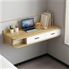 Generic Tavolo da toeletta galleggiante con cassetti, scrivania per computer a parete, tavolo da trucco per camera da letto con armadio aperto