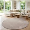 Jimri Tappeto passatoia a pelo corto, di alta qualità, per casa, ufficio, cucina, ingresso, corridoio, soggiorno, lavabile in lavatrice, tappeto antiscivolo, lavabile (Beige, 120 x 120 cm)