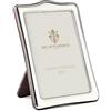 SEC OF FLORENCE 7375/13x18 Cornice Portafoto in Argento Massiccio 925 con Retro in Legno Mogano