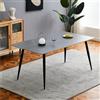 Indomita Tavolo Top Ceramica Effetto Marmo Grigio Cemento Mila 160x90