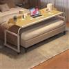 Generic Tavolo Da Letto Regolabile In Altezza Con Ruote，Tavolo Sopra Il Letto Su 4 Ruote Tavolino Sopra Il Letto Regolabile In Lunghezza Con Scrivania Da Letto Medica Rotolante Per L'Ospedale (Color:Legno)