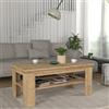 [en.casa] Tavolino Centrale da Salotto a Piano Rettangolare Tavolo da Caffè con Ripiano Scomparto Vano Aperto per Soggiorno 110x60x47 cm - Effetto Rovere Zaffiro