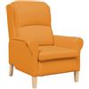 vidaXL poltrona Giallo scuro Tessuto, Poltrona, Seduta Moderna per Soggiorno, Accento Confortevole, Arredo Elegante per Relax