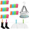 VIVIIHOO 60 Pezzi mollette con Cestino, mollette Antivento Senza Impronta, Cestino in Rete Traspirante per faleglie, Abbigliamento, Campeggio