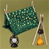 QUOHE Accessorio per gnomo di Natale, in miniatura, accessorio da campeggio, tenda, falò, caldaia e lanterna, accessorio per porta gnomo, decorazione in miniatura per 1/12 accessori per la casa delle