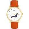 Toff London Dachshund Dog Watch Ladies 38mm Case 3atm Resistente all'acqua Movimento al quarzo progettato su misura Lusso alla moda