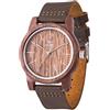 MUJUZE Orologio Uomo Nero, Ebano con Nero Pelle Orologi in Lengo, Orologio Uomo Elegante Confezionato in Scatola Regalo di Carta … (Walnut)