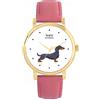 Toff London Dachshund Dog Watch Ladies 38mm Case 3atm Resistente all'acqua Movimento al quarzo progettato su misura Lusso alla moda