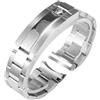 ROUHO Cinturino Orologio Acciaio Inossidabile Bracciale Metallo Ricambio Oyster Maglie Attacco Curvo Argentato per Rolex GMT-Master - argento lucido 20mm