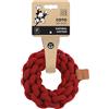 m-pets Coto Red Ring - Gioco per cani e gatti in cotone - 13cm