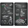 Kesper 3653813 Piatto Multitaglio in Vetro, Set di 2, Ristorante