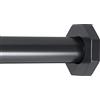 Ivilon Bastone per tenda a tensione esagonale, per finestre o doccia, da 61 a 91 cm, colore: nero