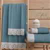 PETTI Artigiani Italiani - Asciugamani Bagno in 100% Spugna di Cotone, Set Asciugamani 1+1, 2 Pezzi 1 Asciugamano Viso e 1 Asciugamano Mani, Avion