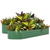 GarveeHome Set di 2 grandi orti rialzati da giardino in acciaio zincato, quadrato orto in fondo aperto, durevole e antiruggine, vassoio rialzato, fioriera rialzata per coltivazione di verdure, erbe, fiori (240 x