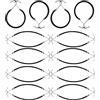 Heting-YQ 20 pezzi Ganci a Coda di Cavallo Ganci Elastici per Capelli Banda Elastica Gancio per Coda di Cavallo per lo Styling dei Capelli