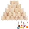 LEOINAER Cubi Legno da Decorare 20 Pezzi Blocchi di Legno Grezzo 5x5x5 cm Legno Naturale per Scultura DIY Decorazioni Fai da Te