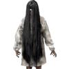 CARTOON Parrucca spirito maligno samara accessorio per travestimento carnevale Halloween parrucca nera 100 cm