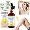 Flintronic Cyperus Rotundus Oil, 60ml Olio Naturale di Cyperus Rotundus per la Depilazione, Olio di Cipresso con Contagocce, per Ridurre la Crescita dei Peli del Corpo e Idratazione della Pelle