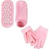 UZEYAX 2 Paia di Calze in Gel Idratanti e Guanti Calze in Gel, Riutilizzabili Calzini in Gel Idratanti, Trattamento di Riparazione del Tallone Screpolato