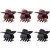 Righe e Pois - 6 Pinze per capelli a farfalla piccole - Accessori per capelli donna - Mollette per capelli - 6 PEZZI (Misto)