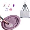 Yolistar Strumento Pieghevole in Silicone per la Pulizia dei Pennelli, Tappetino Pulizia Pennelli + Cestello Asciugatura, Makeup Brush Cleaner per La Pulizia Dei Pennelli Il Viso Fondotinta