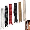 Aribliseza Foulard di Seta, 6 Pezzi di Foulard a Pois in Satin, Materiale Versatile per Capelli, Collo, Polsi e Borse, Eleganti Accessori per Capelli in Seta