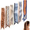Aribliseza Foulard in Seta, 6 Pezzi Sciarpe per Donne, Versatile Sciarpa Boho in Seta per Capelli, Collo, Polso e Borsa, Sciarpe di Raso per Donne