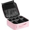 Luxspire Valigetta da Viaggio per Trucchi, Trousse Cosmetica, Beauty Case Professionale, Borsa da Viaggio Portatile per Artisti, Organizer per Articoli da Toilette con Divisori Regolabili, Rosa