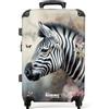 NoBoringSuitcases.com Valigia, Valigia Grande, Trolley Medio, Serratura TSA, Valigia Media, Valigia Media Rigida, Valigia Grande Leggera, Valigie, Valigia Grande 23 kg (67cm - 72L), (Zebra - Rosa)