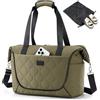 Lekespring Borsone da Viaggio per Donna Uomo, Borsa Palestra con Tasca Scarpe e Borsa Bagnata in PVC, Borsoni Bagaglio a Mano, Borse Tracolla Leggero per Cabina Ospedale Weekend Sportiva, Verde