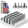 Elestoria Supporto verticale per laptop a 5 slot, in alluminio, verticale per scrivania, adatto a MacBook Pro/Air, Surface, cellulari e laptop da gioco fino a 17,3, resistente, per computer portatile
