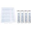 Eneloop Panasonic Blister 4 Stilo AA Ricaricabili ENELOOP con Custodia da Viaggio, Bianco