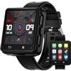 LOKMAT 4G Smart Watch Phone Call, 4GB + 64GB Android 11 Smartwatch, 2.64 Schermo Grande Orologio da Gioco 1200 mAh Porta Tipo-C Doppia Fotocamera WiFi Bluetooth GPS Orologi Intelligenti per Uomo
