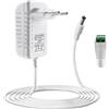 zstg Alimentatore di rete LED da 24 V, 1 A, trasformatore universale, ingresso AC 100 - 240 V, adattatore spina UE 5,5 x 2,1 mm, con spina DC per strisce LED, telecamere CCTV, router, TV box, altoparlante