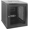 Tecmojo Armadio di Rete da 19 Pollici 12U, Armadio Server a Parete, Profondità 450mm, Rack IT da 19 Pollici, Porta e Pareti Laterali Chiudibili a Chiave, Porta Forata, Nero, Imballaggio Piatto
