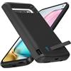 Giabuao Custodia per Samsung Galaxy S10 6000 mAh, sottile e ricaricabile, ricarica avanzata, caricatore portatile, power bank per Samsung Galaxy S10 - Nero