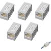 Vnuipofa 5 pezzi accoppiatore RJ45, connettore RJ45 CAT6 femmina femmina adattatore Ethernet di rete in linea 10Gbps, cavo LAN Extender per CAT6 CAT5e CAT5, compatibile con TV Router Modem Switch PC Console