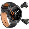 Yanmis Orologio Intelligente con Auricolari, 2 in 1 Bluetooth Smartwatch Uomini Donne, IP67 Proof D'acqua, Previsioni Meteorologiche, Timer, Allarme, Promemoria Sedentario