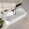 evineo ineo3 vasca da bagno ad angolo con troppopieno a fessura L: 180 La: 75 A: 60 cm, angolo destro della stanza, BE4084WM, ineo3 bianco opaco [Vasche da Bagno > Vasche da Bagno ad Angolo]