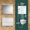 evineo ineo bagno con sistema mobili e armadietto a specchio La: 80 cm, WC, doccia, incl. rubinetteria, BE-Bad-Set1#NEW, ineo2; ineo3 [Mobili da Bagno > Set Mobili da Bagno]